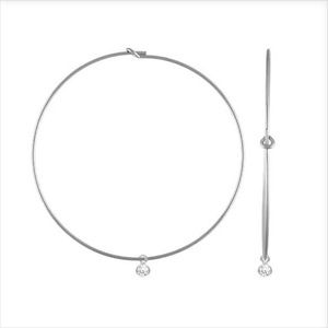 Sterling Silver Big Bezel Hoop Earrings